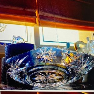 Vintage Czech Crystal Sparkling Dish
